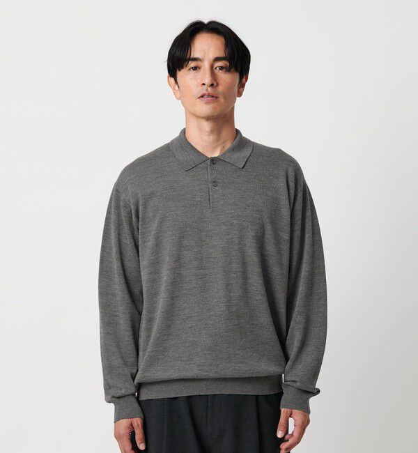 BEAUTY&YOUTH UNITED ARROWS「SUPER130 ウール ポロニット ウォッシャブル」|ニット・セーター|