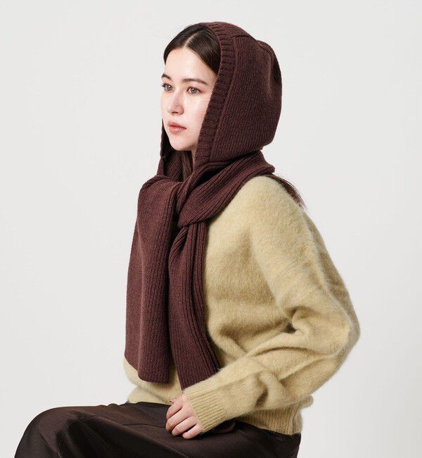 BEAUTY&YOUTH UNITED ARROWS「ニット フード マフラー」|マフラー|DK.BROWN