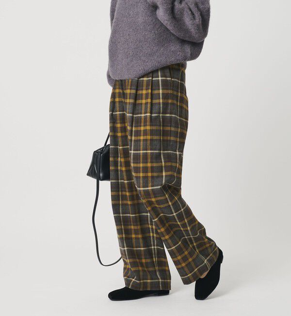 BEAUTY&YOUTH UNITED ARROWS「コットンフランネルチェック バックゴムワイドパンツ」|その他|