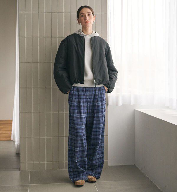 BEAUTY&YOUTH UNITED ARROWS「コットンフランネルチェック バックゴムワイドパンツ」|その他|