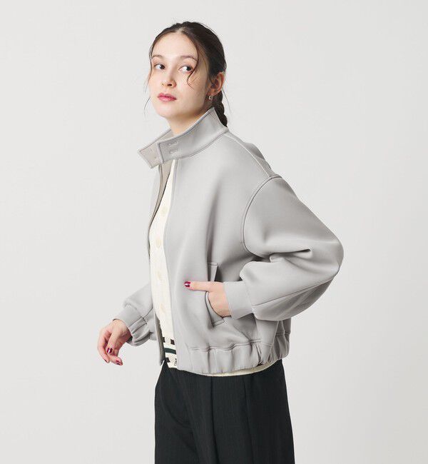 BEAUTY&YOUTH UNITED ARROWS「【WEB限定】ダブルニット ジップスタンドブルゾン ウォッシャブル」|ブルゾン・スタジャン|LT.GRAY