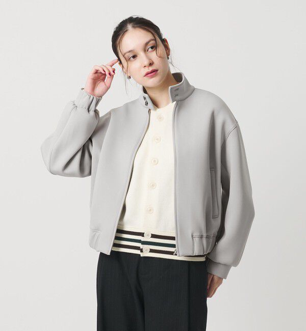 BEAUTY&YOUTH UNITED ARROWS「【WEB限定】ダブルニット ジップスタンドブルゾン ウォッシャブル」|ブルゾン・スタジャン|