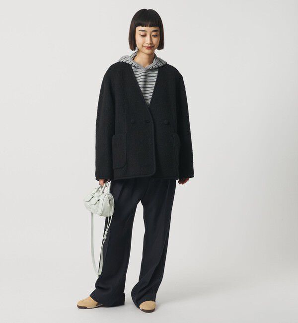 BEAUTY&YOUTH UNITED ARROWS「シャギー ノーカラージャケットコート」|ノーカラージャケット|