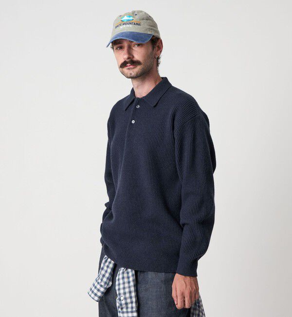 STEVEN ALAN「＜Steven Alan＞ オーストラリアンラムズウール ポロカラー ニット NARROW」|ニット・セーター|