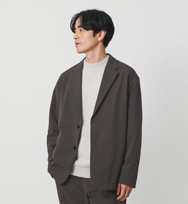 BEAUTY&YOUTH UNITED ARROWS「KOMATSU PACK URK リラックス ジャケット ストレッチ セットアップ対応 裏起毛」|テーラードジャケット|DK.GRAY