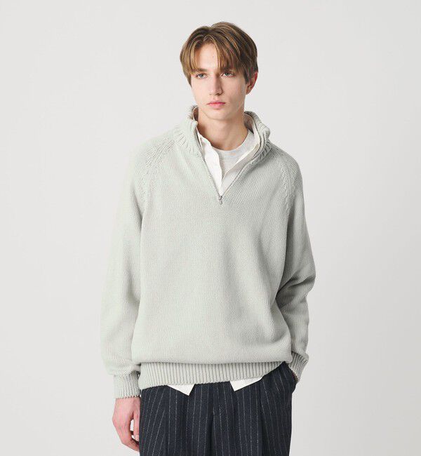 BEAUTY&YOUTH UNITED ARROWS「コード ヤーン ハーフ ジップ ニット ウォッシャブル」|ニット・セーター|