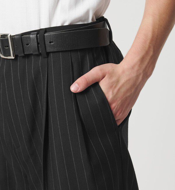 MONKEY TIME「TWツイル 2P ワイド ストレート スラックス」|チノ|