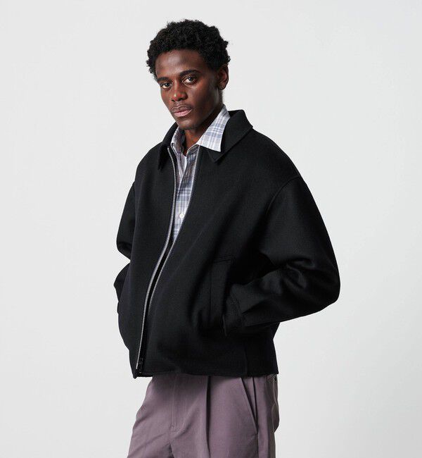 BEAUTY&YOUTH UNITED ARROWS「ショートビーバー リバー ブルゾン」|ブルゾン・スタジャン|NAVY