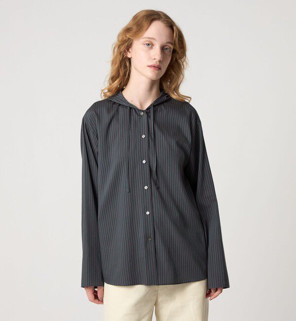 STEVEN ALAN「＜Steven Alan＞ストライプ フード シャツ」|シャツ・ブラウス|KELLY