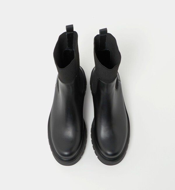 BEAUTY&YOUTH UNITED ARROWS「＜CORSO ROMA 9＞レザー リブ サイドゴアブーツ」|ショートブーツ|