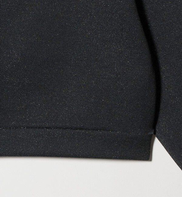 BEAUTY&YOUTH UNITED ARROWS「ポリエステルコットンブレンド ラメダンボール プルオーバー/ブラック」|Tシャツ・カットソー|