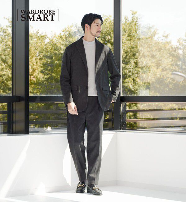BEAUTY&YOUTH UNITED ARROWS「【WEB限定 WARDROBE SMART】ニットフランネル リラックス セットアップ/ジャケット＆イージーパンツ」|スーツ|DK.GRAY