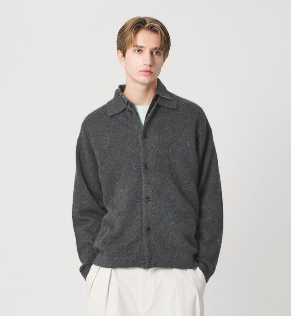 BEAUTY&YOUTH UNITED ARROWS「ブラッシュド ヤク ニット ジャケット」|カーディガン|DK.GRAY
