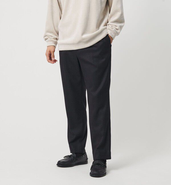 BEAUTY&YOUTH UNITED ARROWS「フラノ テーパード イージー パンツ NO.5 手洗い可能」|チノ|