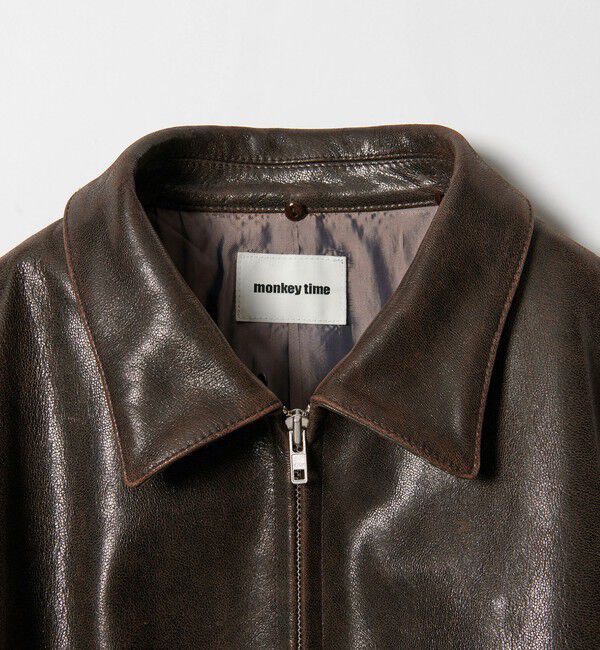 MONKEY TIME「ゴート ムートンカラー ジップ ジャケット」|その他|