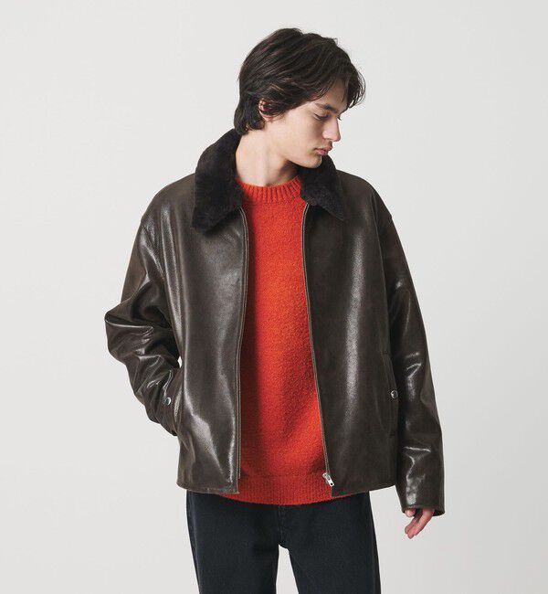 MONKEY TIME「ゴート ムートンカラー ジップ ジャケット」|その他|