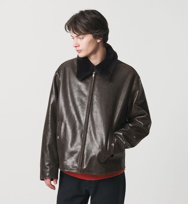 MONKEY TIME「ゴート ムートンカラー ジップ ジャケット」|その他|