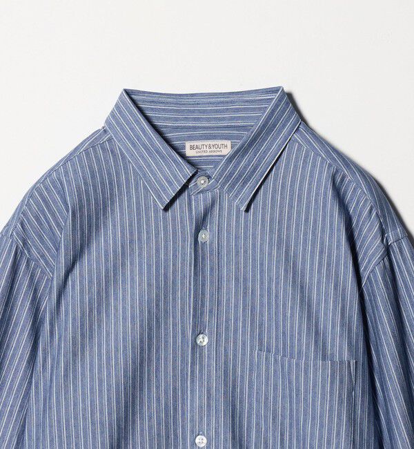 BEAUTY&YOUTH UNITED ARROWS「クイック ストレッチ ストライプ レギュラー シャツ SLIM型 吸水速乾機能付き」|シャツ・ブラウス|