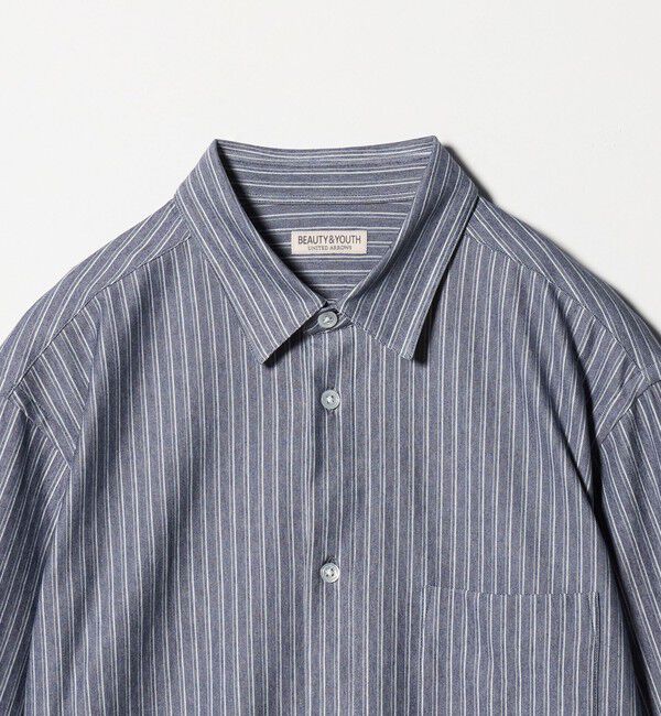 BEAUTY&YOUTH UNITED ARROWS「クイック ストレッチ ストライプ レギュラー シャツ SLIM型 吸水速乾機能付き」|シャツ・ブラウス|
