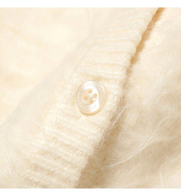 Ray BEAMS 「【別注】FRED PERRY / Fluffy Crewneck Knit Cardigan」|カーディガン|