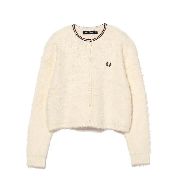Ray BEAMS 「【別注】FRED PERRY / Fluffy Crewneck Knit Cardigan」|カーディガン|