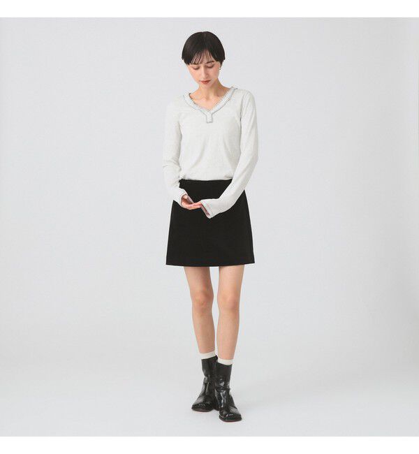 Ray BEAMS 「ギャザー ブレード Vネック トップス」|その他|