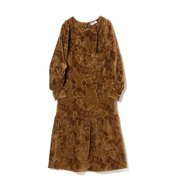 Ray BEAMS 「RBS / ジャカード ベルベット ワンピース」|ワンピース|CAMEL