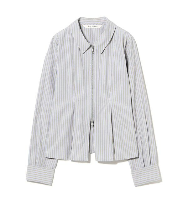 Ray BEAMS 「ストライプ ジップ シャツ」|シャツ・ブラウス|