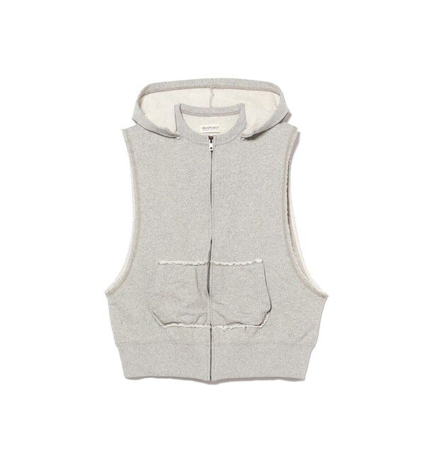 BEAMSBOY「スウェット フルジップ パーカー ノースリーブ」|ベスト・ジレ|