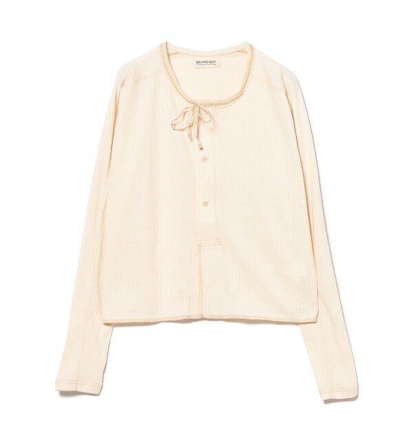 BEAMSBOY「ヘンリーネック レース カーディガン」|Tシャツ・カットソー|