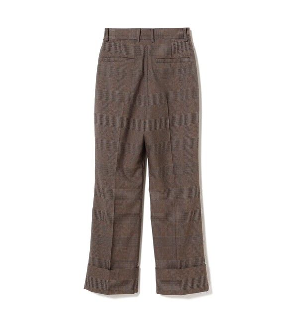BEAMSBOY「チェック ロング ダブルヘム スラックス」|スラックス|