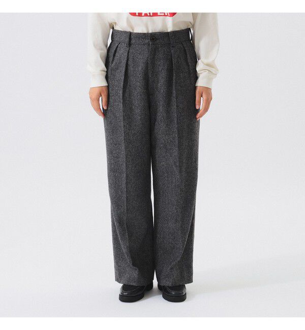 BEAMSBOY「ツイード ワイド スラックス」|スラックス|