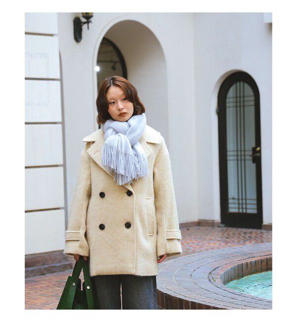 Ray BEAMS 「シャギー ダブル ハーフ コート」|その他|BEIGE