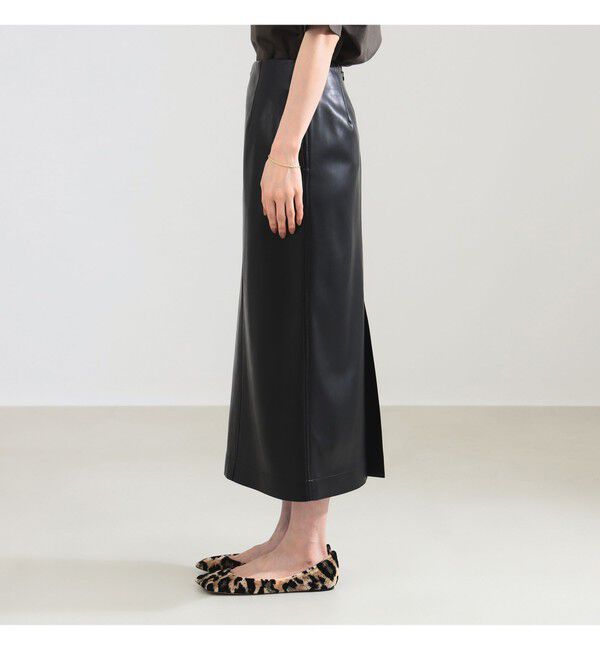 Demi-Luxe BEAMS 「フェイクレザー セミタイトスカート」|スカート|