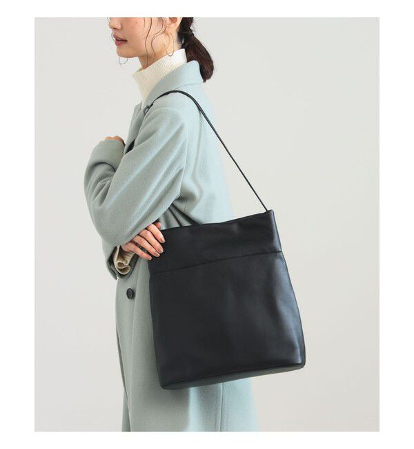 Demi-Luxe BEAMS 「ソフトレザー モダン トートバッグ」|トートバッグ|BLACK