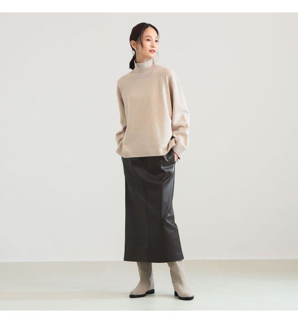 Demi-Luxe BEAMS 「ウール ナイロン ハイネック ニット」|ニット・セーター|