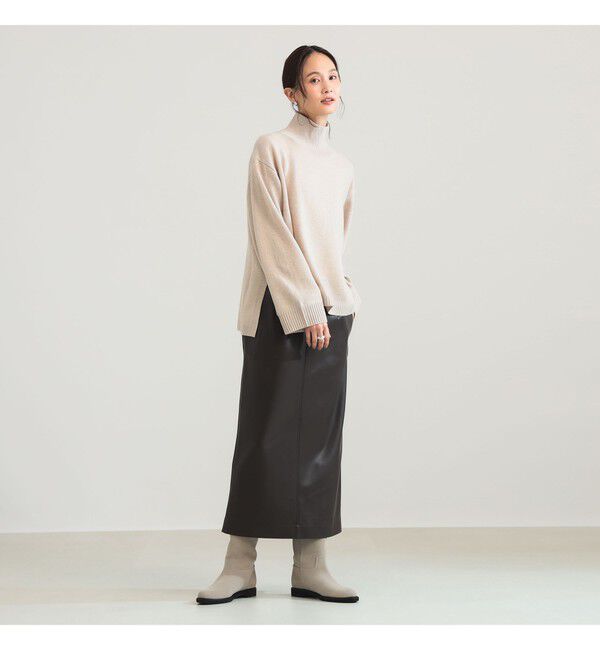Demi-Luxe BEAMS 「ウール ナイロン ハイネック ニット」|ニット・セーター|