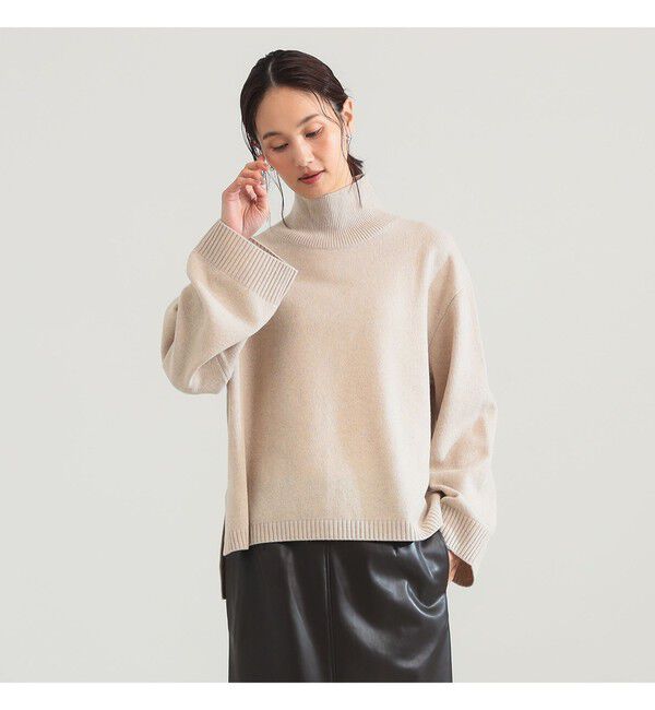 Demi-Luxe BEAMS 「ウール ナイロン ハイネック ニット」|ニット・セーター|