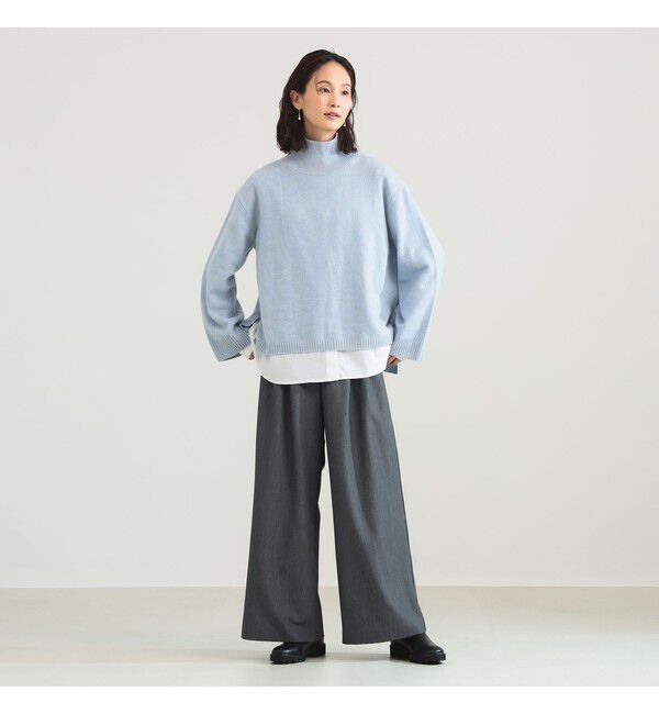 Demi-Luxe BEAMS 「ウール ナイロン ハイネック ニット」|ニット・セーター|