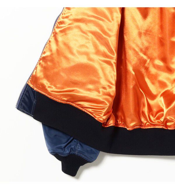 BEAMS「【ワイドフィット】クレイジー MA-1」|ブルゾン・スタジャン|