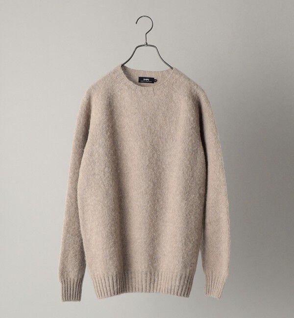 SHIPS「【SHIPS別注】HARLEY OF SCOTLAND:ウォッシャブル シャギー クルーネックニット」|ニット・セーター|