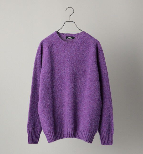 SHIPS「【SHIPS別注】HARLEY OF SCOTLAND:ウォッシャブル シャギー クルーネックニット」|ニット・セーター|ライトパープル