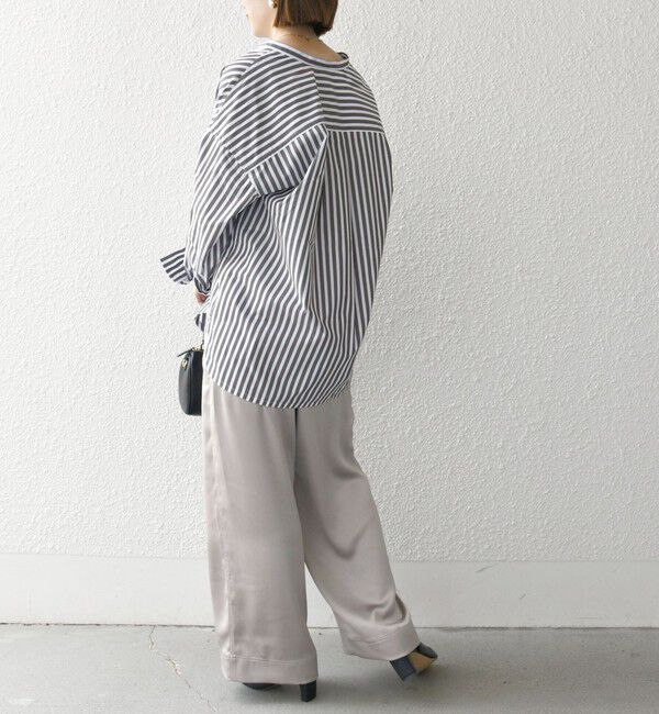 SHIPS any「《一部追加予約》SHIPS any:〈洗濯機可能〉REPREVE バンド カラー シャツ」|シャツ・ブラウス|