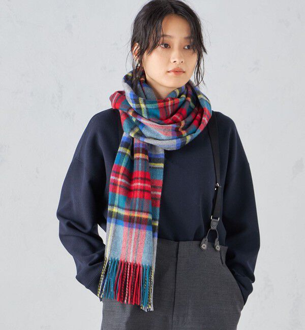 SHIPS for women「チェック カシミヤ ストール」|ストール|