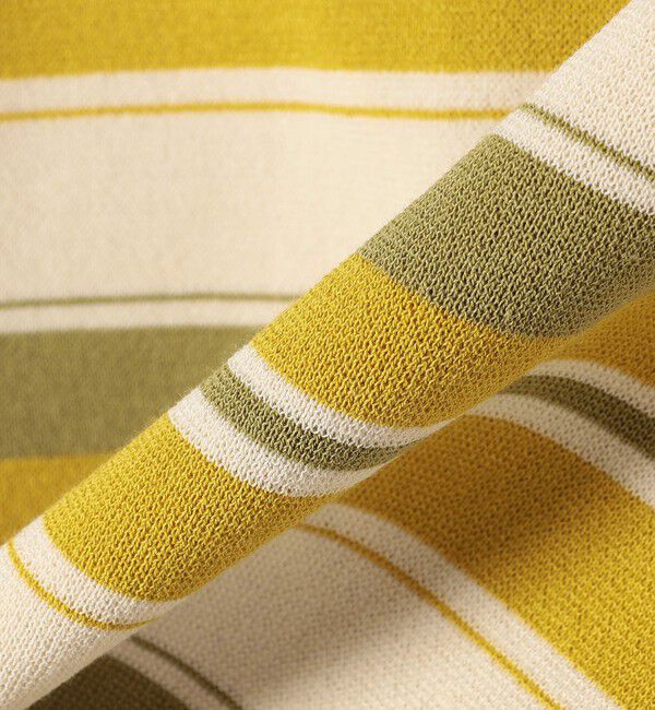 SHIPS for women「SHIPS Primary Navy Label:〈手洗い可能〉ミラノリブ マルチ ボーダー ニット」|ニット・セーター|