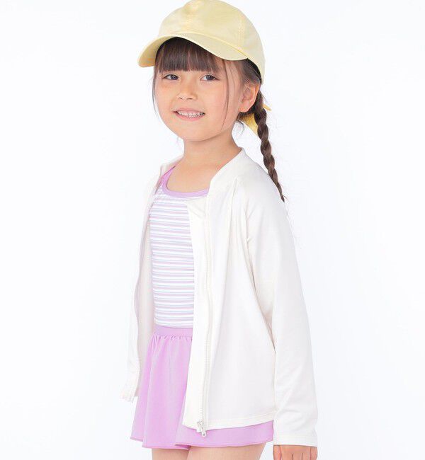 SHIPS KIDS「SHIPS KIDS:90～130cm / 無地 ラッシュガード」|その他|オフホワイト