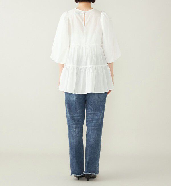 quaranciel「quaranciel:〈手洗い可能〉ボイル パフスリーブ ティアード ブラウス」|シャツ・ブラウス|