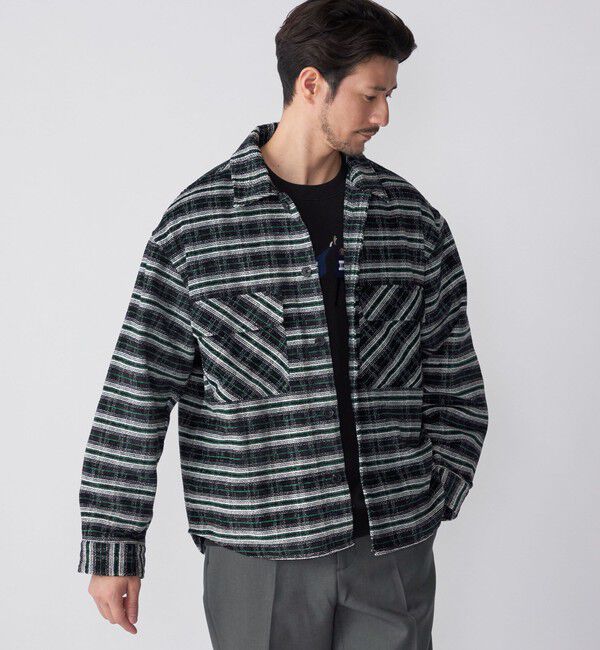 SHIPS「【WEB限定】SHIPS: モール チェック ダブルポケット CPO シャツ ジャケット」|ミリタリージャケット|