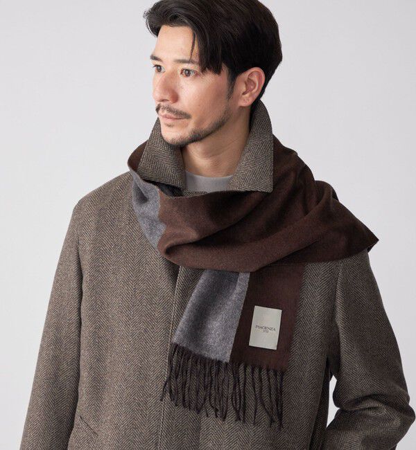 SHIPS「【SHIPS別注】PIACENZA: シルク カシミヤ リバーシブル マフラー」|マフラー|
