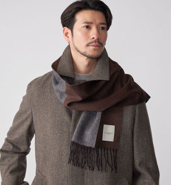 SHIPS「【SHIPS別注】PIACENZA: シルク カシミヤ リバーシブル マフラー」|マフラー|